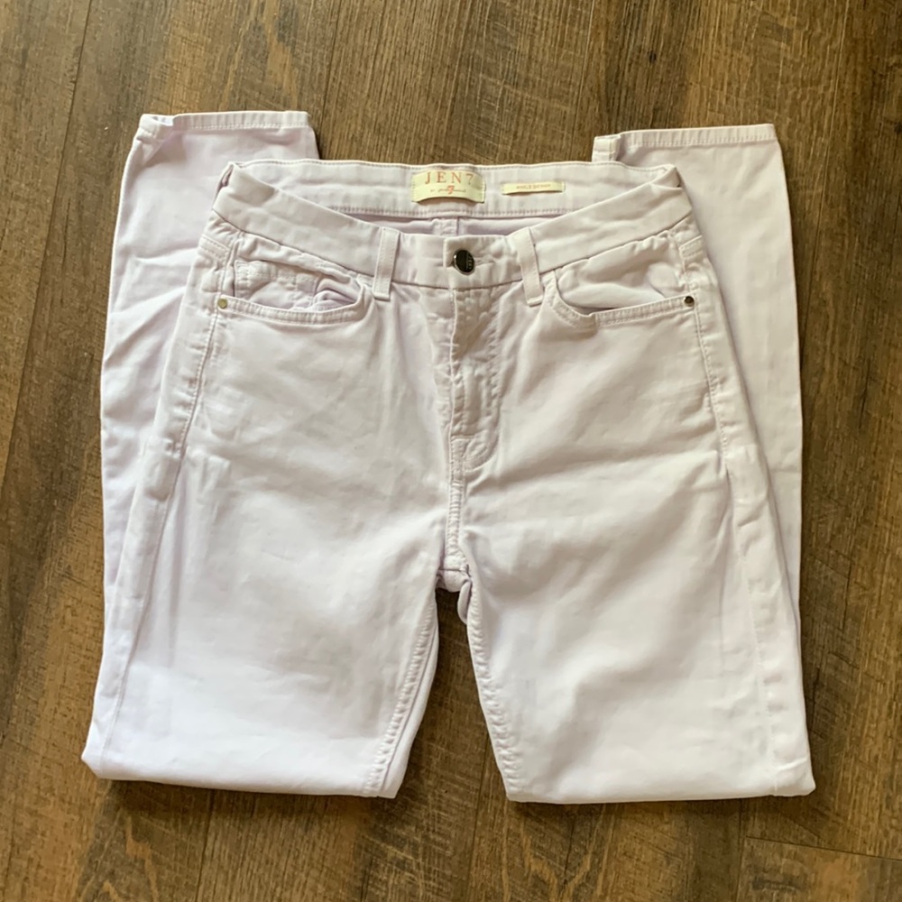 For All Mankind. JEN7. Jeans. Size 2. Pale lavender